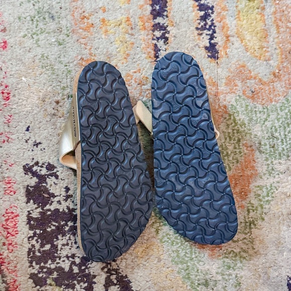 Birkenstock Gold Thong Sandals with Buckle - Picture 7 of 7